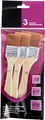Kunsthaar LASURPINSEL für ACRYLFARBEN - 3tlg. Set - Breite Flach Pinsel - NEU