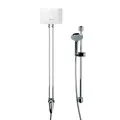 CLAGE MBX Shower – Kompakter Durchlauferhitzer mit Duscharmatur – Perfekt für Garten, Pool & Gartenhaus – Sofort warmes Wasser – Energieeffizient & platzsparend (MBX 4 Shower)