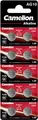 5x Camelion Alkaline : Knopfzelle AG10 LR54 LR1130 389 1,5 V 10er Blister