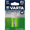 50X Varta 44036 Ready to Use 9V Block/6HR61 (56722) - 200 mAh - LSD-NiMH Akku (Ready-to-Use), 9 V