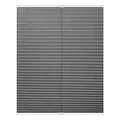 Lichtblick Plissee Klemmfix, ohne Bohren, verspannt, lichtdurchlässig, Blickdicht, Uni, mit eleganter Crushed Optik 70 cm x 210 cm (B x L), Hellgrau