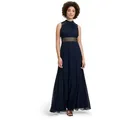 Vera Mont Abendkleid Vera Mont Abendkleid rückenfrei Aufgesteppte Bänder blau 38
