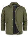 Indicode Herren INDram Steppjacke mit Cordkragen und Rautensteppung | Daunenjacke für Männer Army, XL