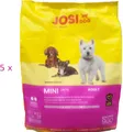 JosiDog Mini Adult (€ 5,82/kg) Hundefutter mit kleinen Kroketten 5 x 900 g