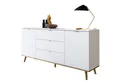 Newroom Sideboard Elia, Weiß Kommode Skandinavisch Anrichte Highboard Wohnzimmer Schlafzimmer