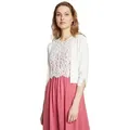 Vera Mont Strickjacke Vera Mont Strickbolero langarm (1-tlg) Ärmelschlitz weiß XXL