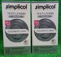 4x Simplicol TEXTILFARBE intensiv ELEGANTES GRAU flüssige Rezeptur Versand0€