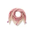 CODELLO Jaquard Tuch mit Blumen-Leo-Muster und OMG-Schriftzug