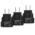 kwmobile 3X USA Adapter Steckdose - Adapter USA Deutschland Stecker - Reiseadapter auch für Kanada und Mexiko - EU to US Steckdosenadapter - Reisestecker - Internationale Netzadapter