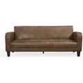 Vente-Unique Schlafsofa, Braun, Textil, Uni, 3-Sitzer, 215x85x83 cm, Wohnzimmer, Sofas & Couches, Schlafsofas
