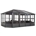 Sojag Pavillon Charleston 12x18, anthrazit, 384 x 594 x 281 cm (L x B x H), Aluminium