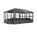 Wintergarten Pavillon Überdachung Aluminium Sojag 1218 anthrazit 384x594x281cm