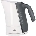 Braun Wasserkocher Multiquick 3 WK300WH, weiß, 1,7 Liter, 2200 Watt, mit Kunststoffgehäuse