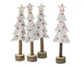Viana Weihnachtsmann Tannenbaum Deko Filz Beige Rot Weihnachtliches Set 21cm 4 Stk, 4 Stück