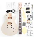 Rocktile E-Gitarren-Bausatz Single Cut-Style - DIY E-Gitarre selbst bauen mit Mahagoni-Korpus & Pappel-Decke, 2x Humbucker Elektronik-Set, Palisander-Griffbrett, geschraubter Hals