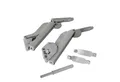 Kesseböhmer Möbelbeschlag Klappenbeschlag FREEspace für Klappenhöhe 225 - 650 mm (1 St), Typ E Push to Open, grau für Klappen von 3,2 bis 13,4 kg