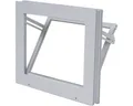 WOLFA Mehrzweck Kipp-Fenster PLUS Kunststoff weiß 400x400 mm mit Isolierglas