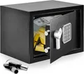 SereneLife Möbeltresor 17,5L – Digitaler Safebox mit Zahlenschloss & Doppelbartschloss, 35x25x25 cm