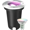 Ledvion - Smart LED Bodeneinbauleuchte, 4,9W, RGB+CCT, IP67, 1m Kabel, kippbar, Außenbeleuchtung
