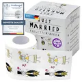 Just Married Toilettenpapier Witziges Klopapier Fun WC zum verschenken Hochzeits-Geschenk ; Zum Lachen auf dem Örtchen