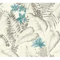 A.S. Création Vliestapete Exotic Life tropisch floral natürlich, leicht strukturiert, Wald, botanisch, floral, Tapete Blumen Tapeten Wohnzimmer Schlafzimmer Küche modern Design Büro blau|grau