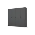 Drehtürenschrank  Yarm , grau , Maße (cm): B: 187 H: 194