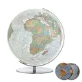 Columbus Globus Duo ALBA 235181 Leuchtglobus, Durchmesser 510 mm, Trendfarbe weiß