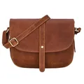 STILORD 'Kira' Umhängetasche Frauen Leder Vintage kleine Handtasche zum Ausgehen klassische Abendtasche Partytasche Freizeittasche Echtleder, Farbe:arona - braun