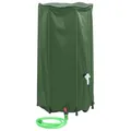 vidaXL Wassertank mit Wasserhahn, Regenwassertank mit ABS-Auslassventil Wasserschläuchen, Regentonne mit Zwei-Wege-Reißverschluss, Faltbar Grün 100L PVC