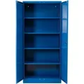 PROREGAL Stahlschrank Bee 5 Fachböden HxBxT 195 x 92 x 42 cm Pulverbeschichtetes Fachbodenmaterial Blau & Blau