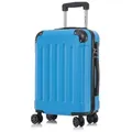 YONSLY Hartschalen-Trolley Hartschalen-Koffer Trolley 360° Rollen, robuster Reisekoffer, 4 Rollen, mit Zahlenschloss, für Business und Urlaub 46/55/66/76 cm blau 55 cm