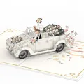 papercrush® Pop-Up Karte Hochzeit Hochzeitsauto - 3D Hochzeitskarte edel „just married“, Glückwunschkarte zur Hochzeit, Gutschein für Hochzeitsreise & Geldgeschenk, Flitterwochen Geschenk