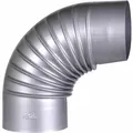 Firefix Ofenrohrbogen 90° Ø 120 Mm Feueraluminiert Gerippt Rohr Bogen Ofen Kamin