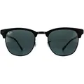 Ray-Ban Sonnenbrille Clubmaster Metall RB3716 186/R5 Matt Schwarz Grau