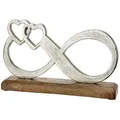 GILDE Dekofigur GILDE Skulptur Unendlichkeit - silber - H. 16cm x B. 25,5cm (1 Stück) silberfarben