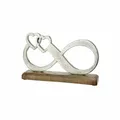 Gilde Unendlichkeit Symbol Dekoration Dekoobjekt Skulptur Alu Mangoholz B 25.5cm