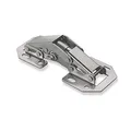 HKB® Mini - Aufschraubscharnier mit Feder, 90°, Stahl vernickelt, 77 x 33 mm, 1 Stück ohne Schrauben,