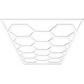 Hexagon LED Garage Light, 3 einstellbare Helligkeitsstufen, LP004/dimmbar, Aluminiumrahmen - Weiß