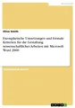 Exemplarische Umsetzungen und formale Kriterien für die Gestaltung wissenschaftl