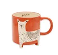 Winkee Becher Animal Hund - Lama - Fuchs Kaffeebecher, Keramik, ca. Ø 9,5 x 10 cm, für 500ml