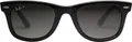 Ray-Ban WAYFARER EASE, Erwachsener, Uni, Quadratisch, Schwarz, Polarisierte Linse, Grün