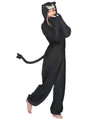 JADEO Kostüm Panther-Kostüm für Damen Tierkostüm schwarz-grau