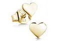 Materia Paar Ohrstecker Damen Kinder Gold Herzen Liebe klein SO-260, Sterlingsilber, vergoldet