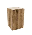 Spetebo Design Holz Hocker eckig - 30x20 cm - Blumenhocker Beistelltisch Holzklotz Hocker Blumenständer