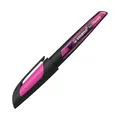 STABILO - Schulfüller mit Anfänger-Feder A - EASYbuddy in schwarz/magenta - Schreibfarbe blau (löschbar) - Einzelstift - inklusive Patrone