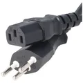 AccuCell Netzkabel mit Schweiz-Stecker für IEC-Buchse C13, Stromkabel Schweiz mit 3 Pin