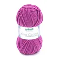 Gründl King Cotton (weiches und voluminöses Strick- und Häkelgarn aus 55% Polyacryl & 45% Baumwolle, 50 g / 78 m, Nadelstärke: 6-7, 10 x 50 g), rosa