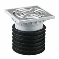Dallmer Bodenablauf PRONTO K 12 x 12cm DN100 bis 300Kg Edelstahlrost ohne Muffe