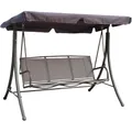 Hollywoodschaukel ANNA grau/schwarz,Stahl/Textilene/Polyester 160gsm UVP 249€