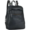 Benthill Rucksack Echt Leder - Kurierrucksack Fahrradrucksack Trekkingrucksack - Damen Herren Rucksack - Lederrucksack - Schwarz
